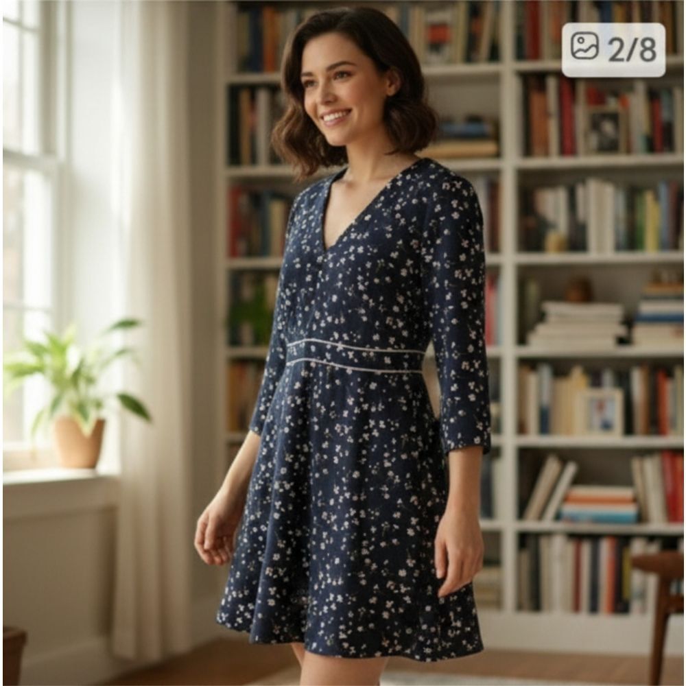 Banana republic Black floral dress 6
